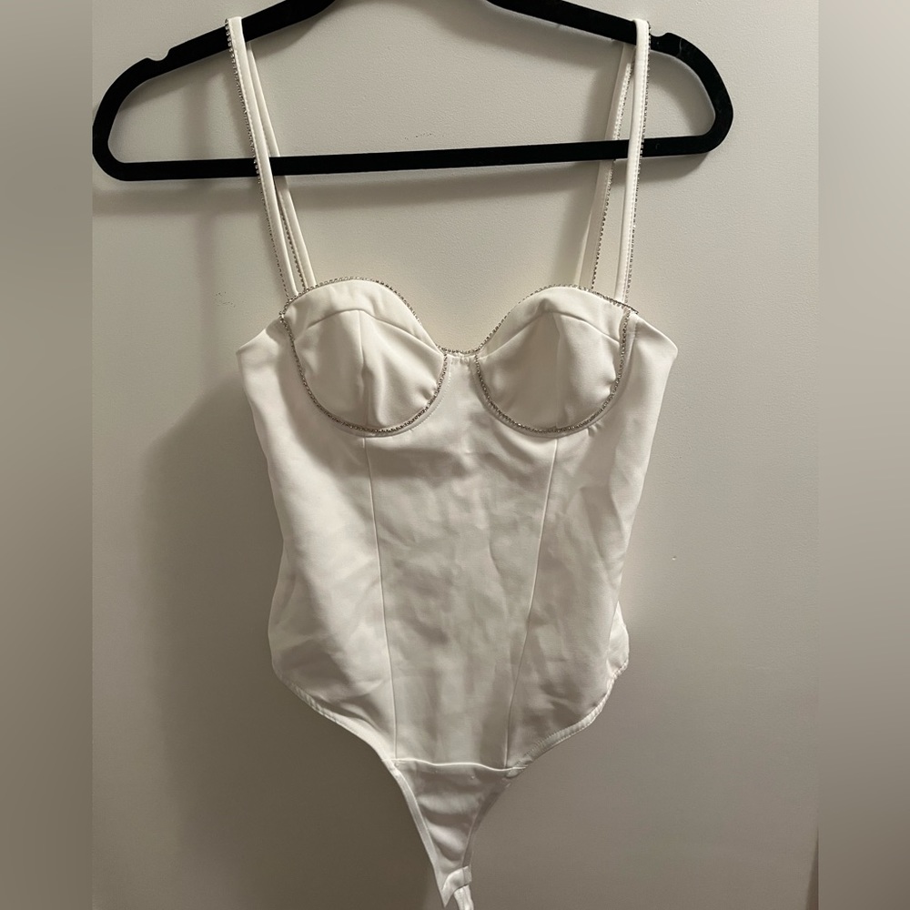 ZARA rhinestone bodysuit